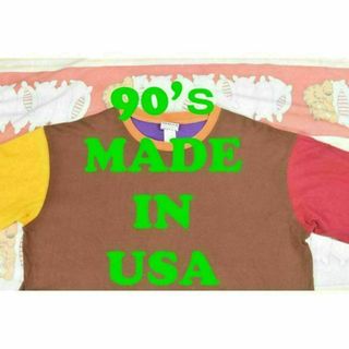 90’ｓ Tシャツ クレイジーパターン 12428c USA製 綿100％ 00